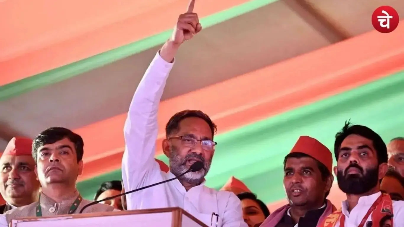 File photo of Rajkumar Bhati addressing a rally